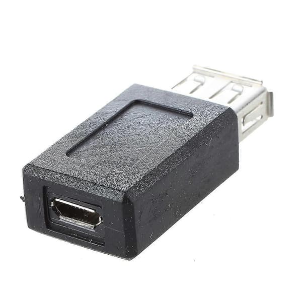 Musta USB 2.0 A-tyypin naaras-USB B-tyypin naarasadapteriliitin