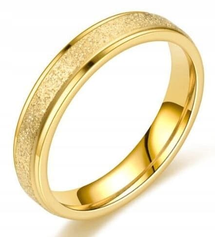 GOLD ENGAGEMENT RING STEEL 316L size 25