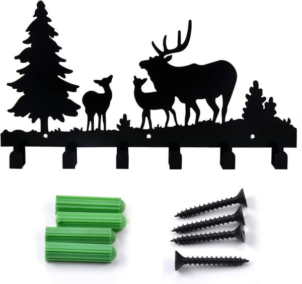 Coat Rack - Wall Mounted Coat Rack with 6 Hooks - Decorative Wall Hook