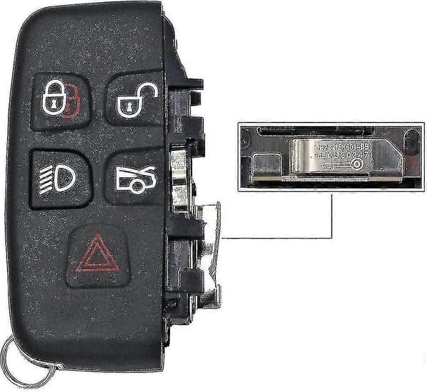 Fjernkontrollskall med knapper for Land Rover Range R0ver Sport Lr4 Evoque Side med ord [DB]