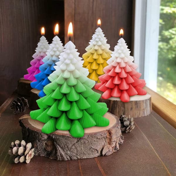 #1ST CHRISTMAS TREE CANDLE MOLD SILICONE CHRISTMAS TREE SHAPE HANDMADE CANDLE MAKING#