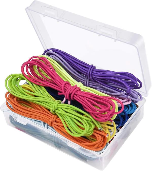 36 meter 2 mm tyk elastisk snor til perler, strækbar gummirem, smykkesnore, 18 farver