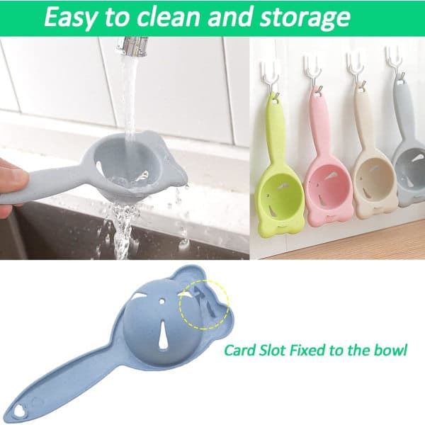 B Egg Yolk and White Separator, Egg White and Yolk Separator, Egg Extraction Tool for Kitchen and Baking Blue