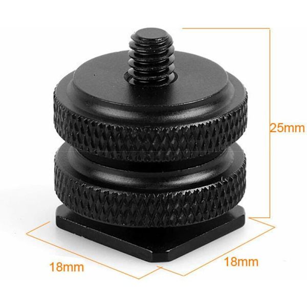 Kamerasko-adapter, Skoadapter til kamerasko, Adapterskrue, 1/4\" gevind