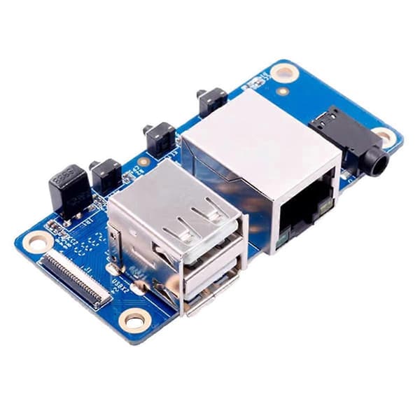 Til Zero 2 W udvidelseskort+etui 100M netværksport+USB 2.0+analog lyd- og videointerface