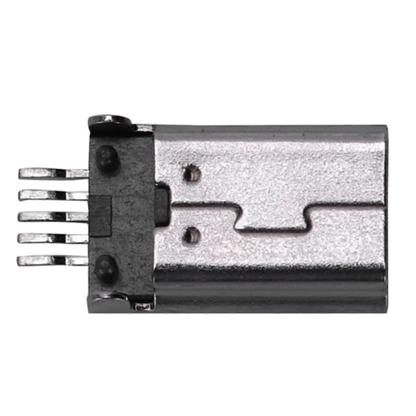 10 stycken Mini USB Typ B Han 180 grader 5-stifts SMD för lödning Jack-kontakt