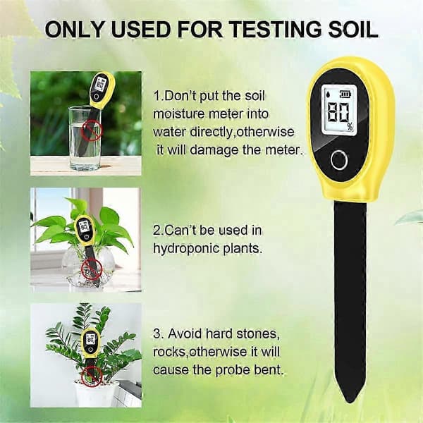 Soil Moisture Meter for Potted Plant Cultivation - Digital Display, Household Soil Tester with SGS10 Certification