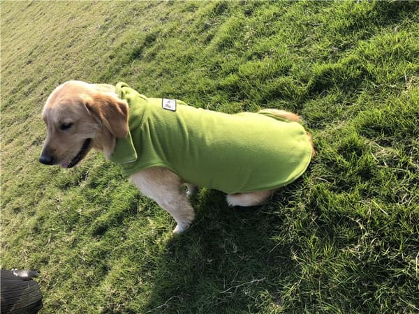 Vinterhundjakke Fleece Hundekåpe for de fleste hunder Grønn