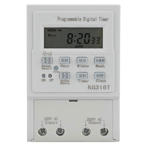 Mini AC 220V 1W 30A Digital Timer Bryter Programmerbar Kontroll Timing Bryter