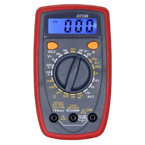 Måleverktøy LCD bakgrunnsbelyst digitalt multimeter diodspenningstester elektrisk måler elektronisk tester