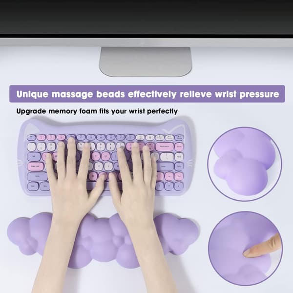 Håndledsstøtte til Gaming-tastatur, Håndledsstøtte i Memoryskum, Ergonomisk