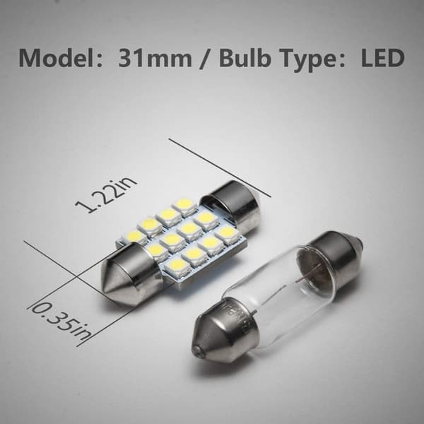 4-pakning DE3175 31mm LED Interiør Kupelys Kartlys Dørlys