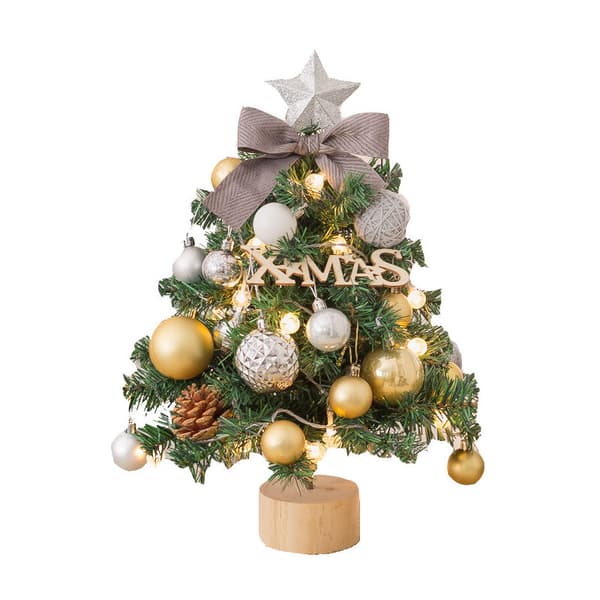 1. Mini Juletræ Juledekoration Tilbehør Juletræ 45cm Lysende Gran