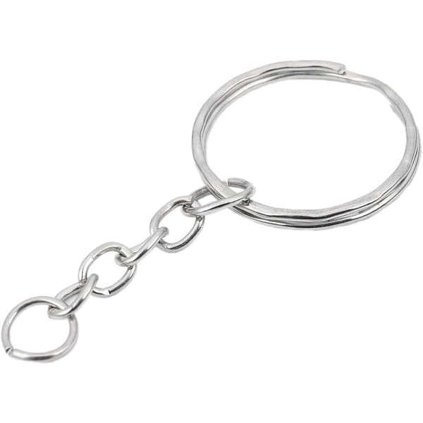50x Ring 25mm til nøglering nøglekæde 30mm metal DIY