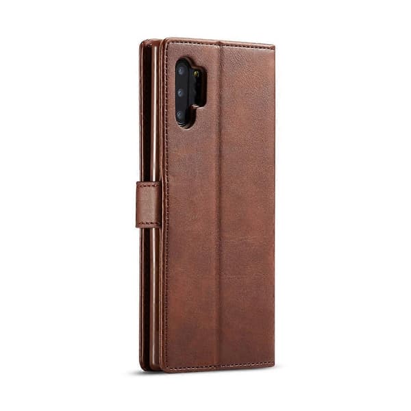 LC.IMEEKE Kalvtextur Horisontellt Flip Läderfodral, med Hållare & Kortfack & Plånbok För Galaxy Note 10 Plus [DB]