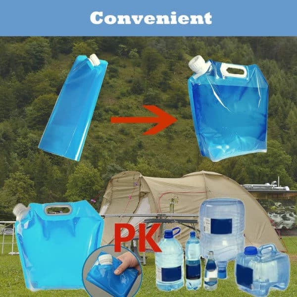 Parts foldable water tank, drinking water tank foldable (2 x 5 L + 2 x 10 L)