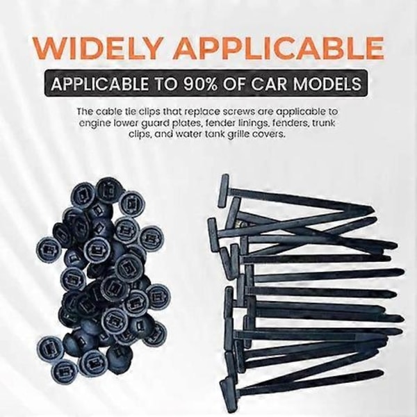 Universal Nylon Cable Ties, 10-100 Pin and Button Zip Ties Self-Locking - Perfect 100pcs 100pcs 100pcs