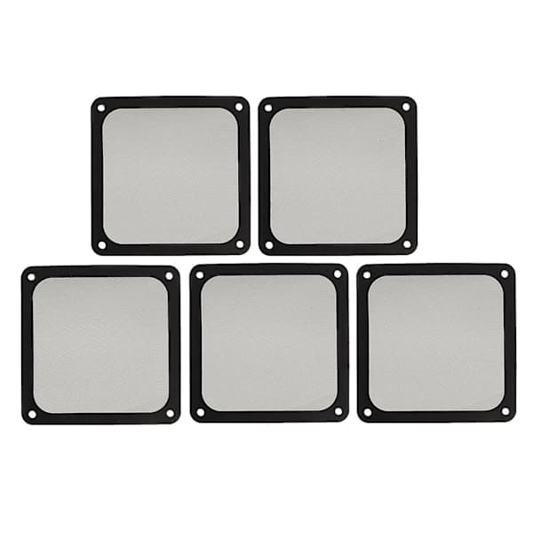 120mm Blæser Støvfilter Blød Magnetisk Nylonramme til PC-Kabinet Strømforsyning og Blæserventiler 5 stk Sort
