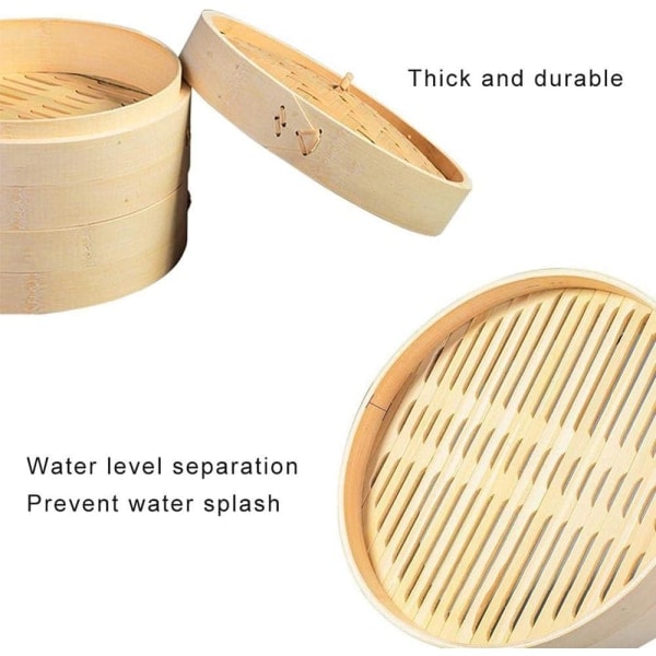 Kinesiska dumplings ångkokare i bambu, bambu korg spis set