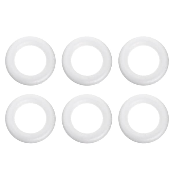 6 stk Multifunksjonelle DIY Runde Skumringer DIY Skumkranser til Bryllupsfest (Hvit)