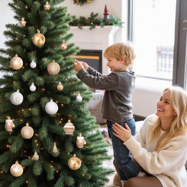 42 juletræsdekorationer - brudsikre julekugler