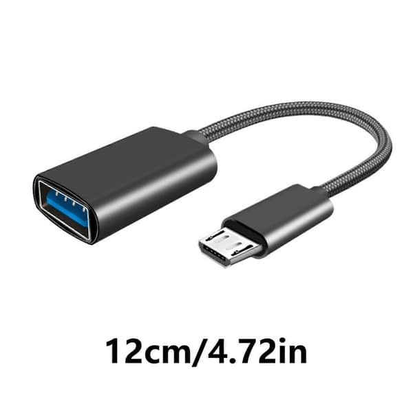USB2.0 OTG Adapterkabel Tråd Hun USB til Type C/USB 5Pin til Tilslutning af USB-enheder til Telefoner og Tablets Grå Grey