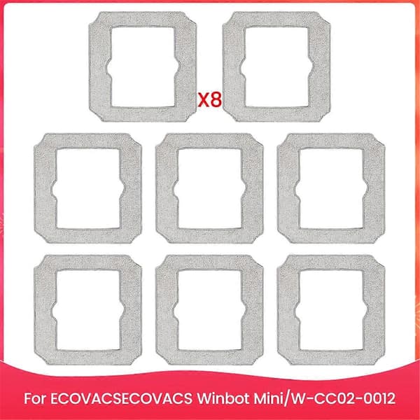 Vaskbare rengøringsklude til ECOVACS Winbot Mini, W-CC02-0012 Erstatningspude, Rengøringsrobot