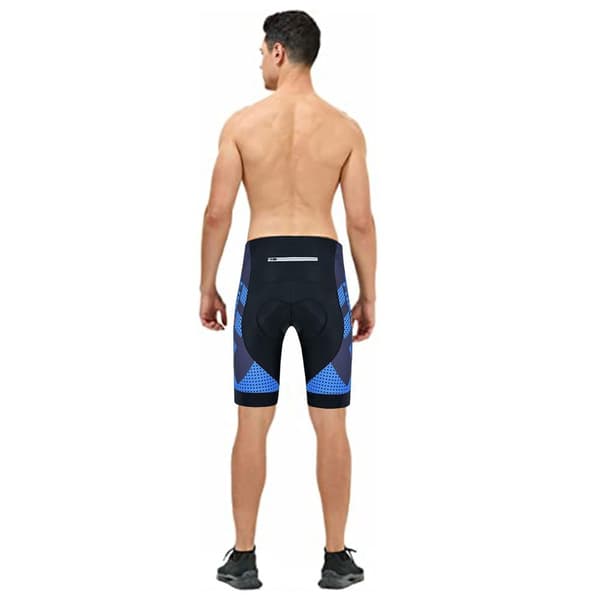 Cykelshorts til mænd med 3D-sædepolstring, hurtigtørrende, blå, størrelse XL