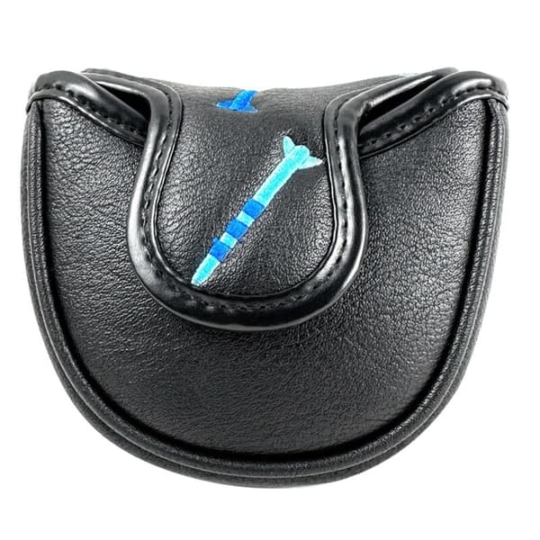 Magnetisk golfputterbeskyttelse PU Mallet Putterbeskyttelse Magnetisk lukking Golfhodebeskyttelse Bærbar golfputterbeskyttelse Svart