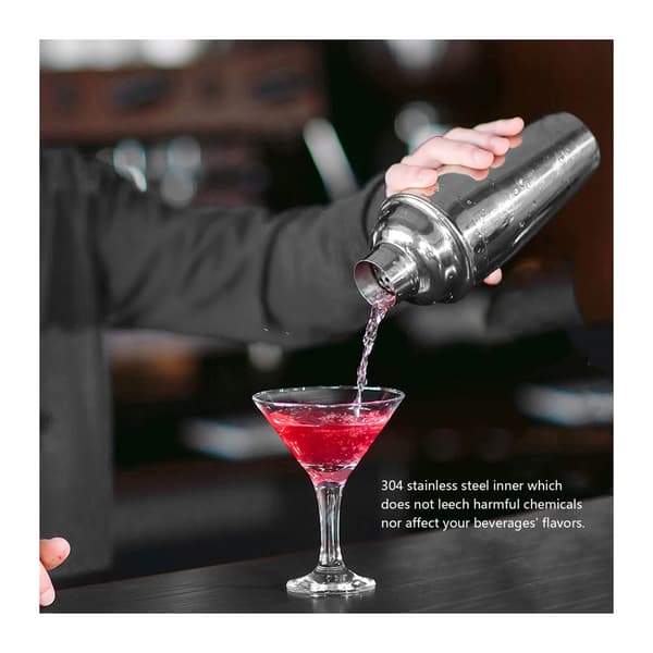Cocktail shaker 750 ml rustfrit stål bar cocktail shaker sæt bartender kit barudstyr sæt shaker sæt 6 dele shaker mixer drink making tool kit
