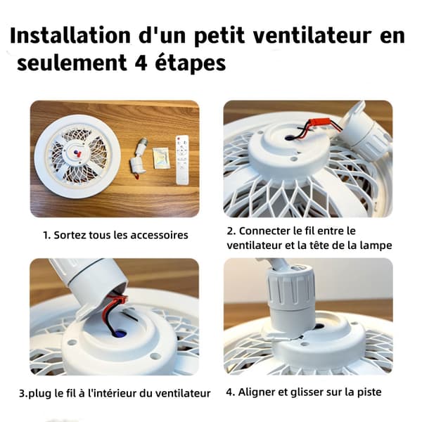 Ceiling Fan with Lamp, Remote Control, Silent, Dimmable E27 LED Bulb, 3 Speeds, Timer (Yellow)