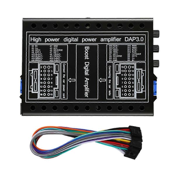 Bilforstærker DC 12V Hi-Fi Booster Audio Stereo Digitale Lydprocessorer 4x60W til Android tabsfri