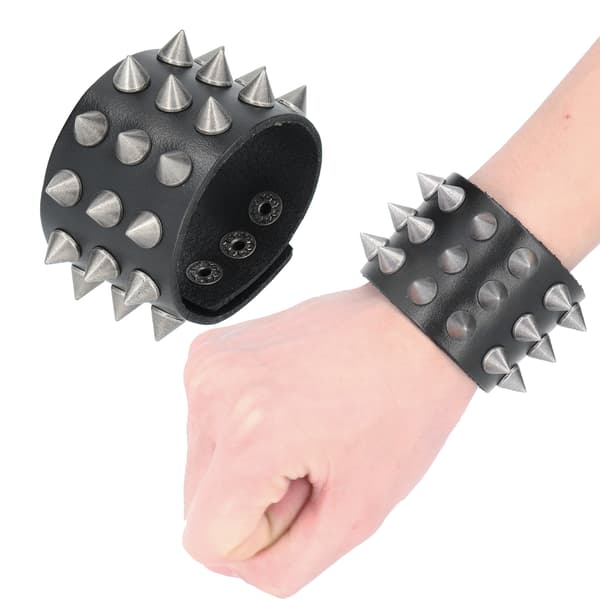 Vintage Punk Nitte Læderarmbånd - Sæt med 2