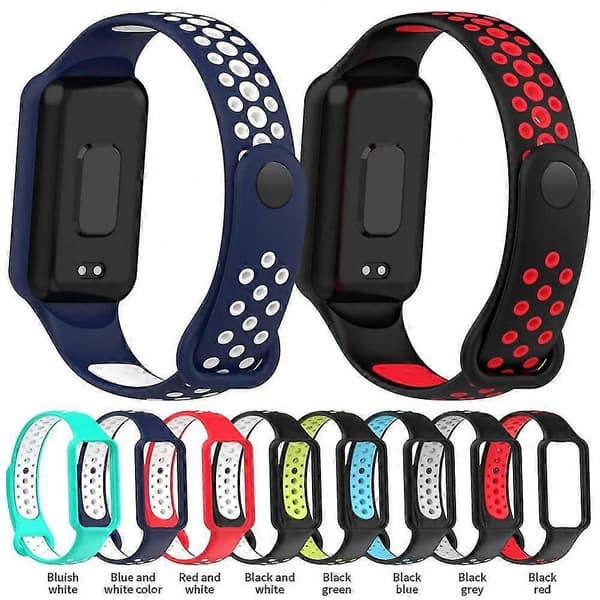 Klokkerem for Amazfit Band 7 Smart Tilbehør Silikon Justerbar Erstatningsrem