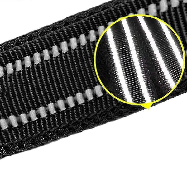 Reflective Leash for Medium Dogs - Black