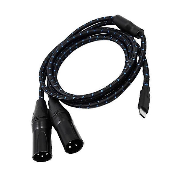 TypeC til 2XLR Kabel UsbC til 2XLR Adapterkabel til Lydudstyr 150cm 150cm