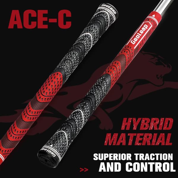 Golfgreb Sæt med 13 - Cord Rubber Compound Materiale, Hybrid Golfkølle Greb, All Weather Performance.