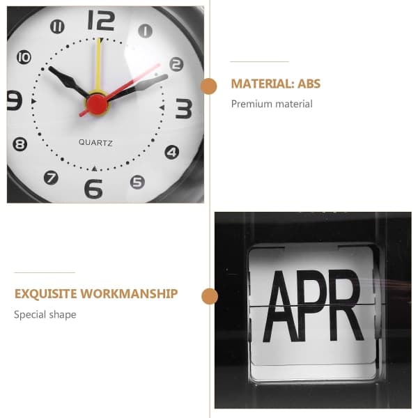 Galaxy Manual Perpetual Calendar Capsule Clock Manual Flip Calendar Clock Alarm Clock (kk)