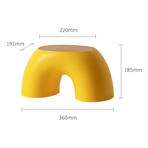 Rainbow Shaped Stool, Simple Round Bench, Round Stool for Kids, Non-Slip, Durable, Dressing Stool 2