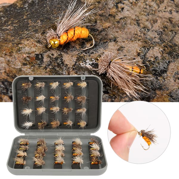 40 pcs Fly Fishing Lure Artificial Baits Fly Baits Insect Baits with Hook Fishing Accessories