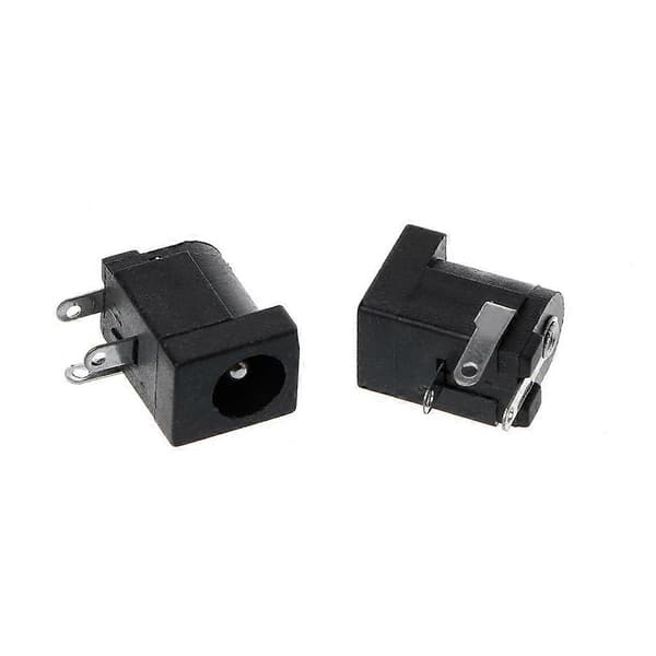 5 stk DC-005 Sort DC Strømstik Fatning Stik 5.5x2.1mm Cylinderformet PCB-montering [DB]