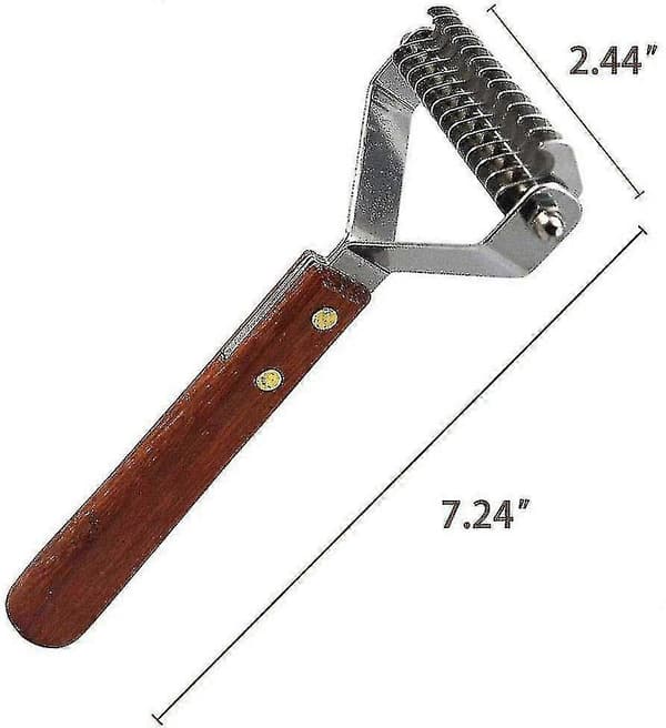 Coat King Rake 14-bladiga Rake Husdjurs Underull Rake, professionell Husdjurs Dematting Kam
