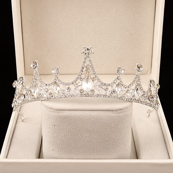 2-delad Krona Tiara Prinsessa Flickor Krona Barnkalas H