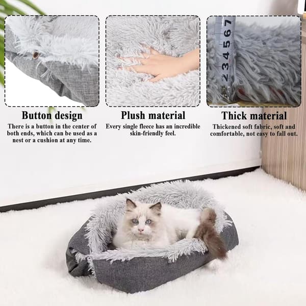 Cat Pillow - Cat Basket - Self-heating Cat Blanket - Self-heating Cat Blanket - 2-in-1