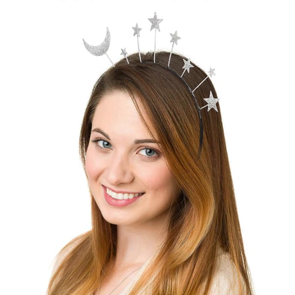 1 stjerne måne hår tilbehør kvinner hår tilbehør fest hodeplagg glitter pulver pannebånd for jenter