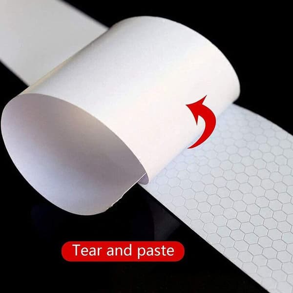 Self-Adhesive Reflective Safety Tape, 5 Pcs Warning Decals for Night Visibility, Compatible with Various Brands