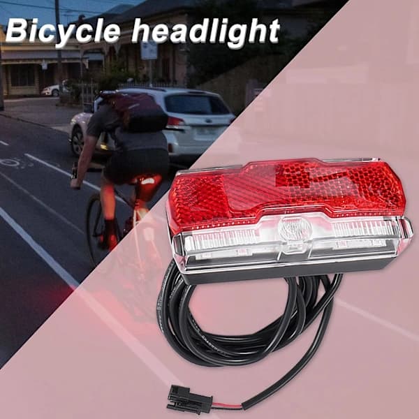 E-Bike Front and Rear Light Set Input 36V 48V 60V Built-in Speaker E-Bike Headlight