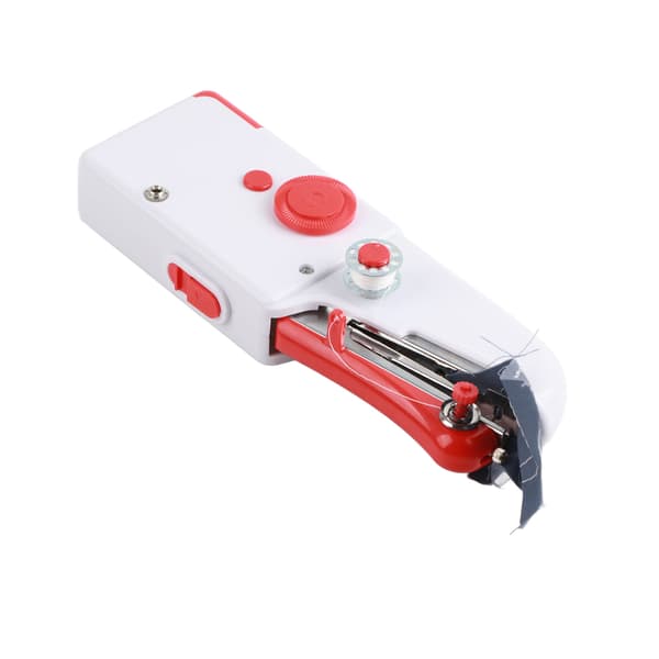 Handheld Sewing Machine Red Lightweight Portable ABS Stainless Steel Electric Sewing Machine for Crafts Sewing Machine