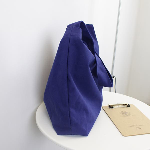 Unprinted canvas bag 35 x 45 cm (navy blue), shoulder bag, canvas