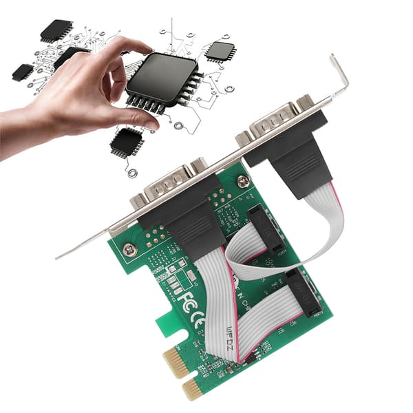 ST316 PCI-E til 2-porters RS232 forlengelseskort seriell kort